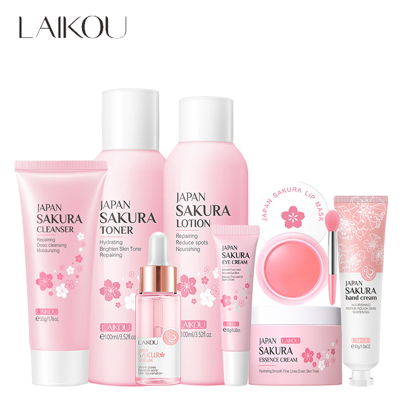LAIKOU 8Pcs Sakura Set per la  - Skincare Niacinamide recensione e prezzo